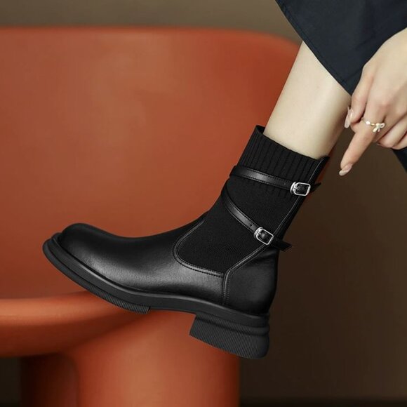 Shoes - Women's Size 8.5 Black Ankle Boots Booties Fall Autumn